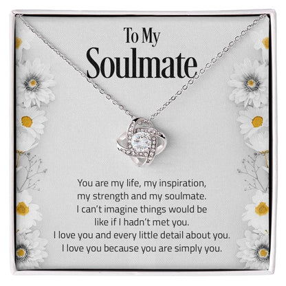 My Soulmate| My Strength- Love Knot Necklace