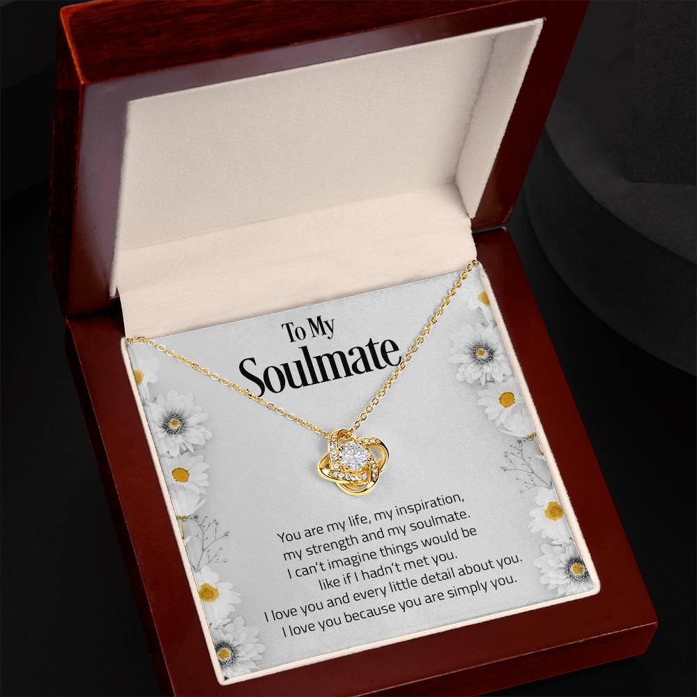 My Soulmate| My Strength- Love Knot Necklace