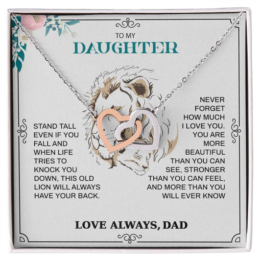 My Daughter| Never Forget - Interlocking Hearts Necklace